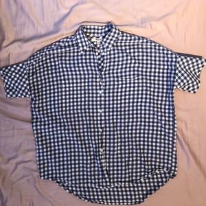 Blue Gingham Collared Madewell Shirt